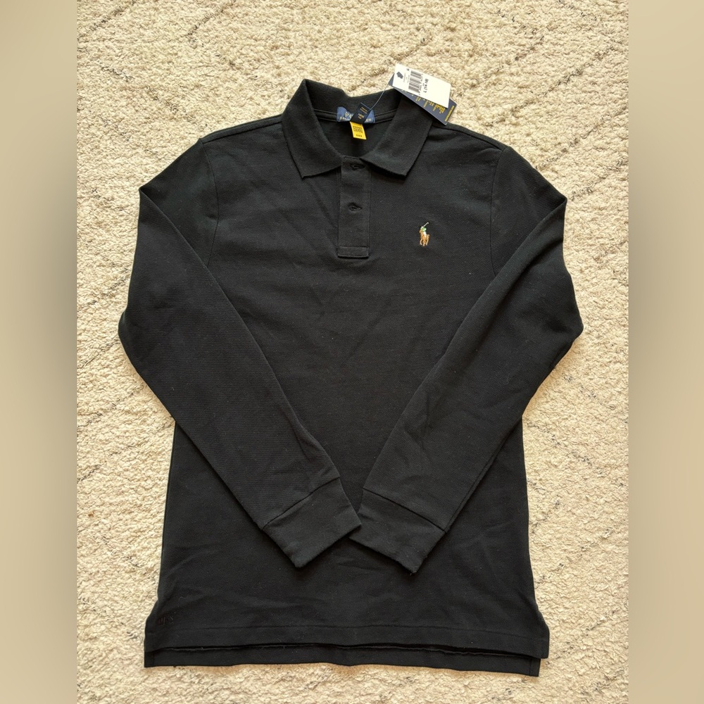 Polo by Ralph Lauren Boys Black Long Sleeve Polo Shirt